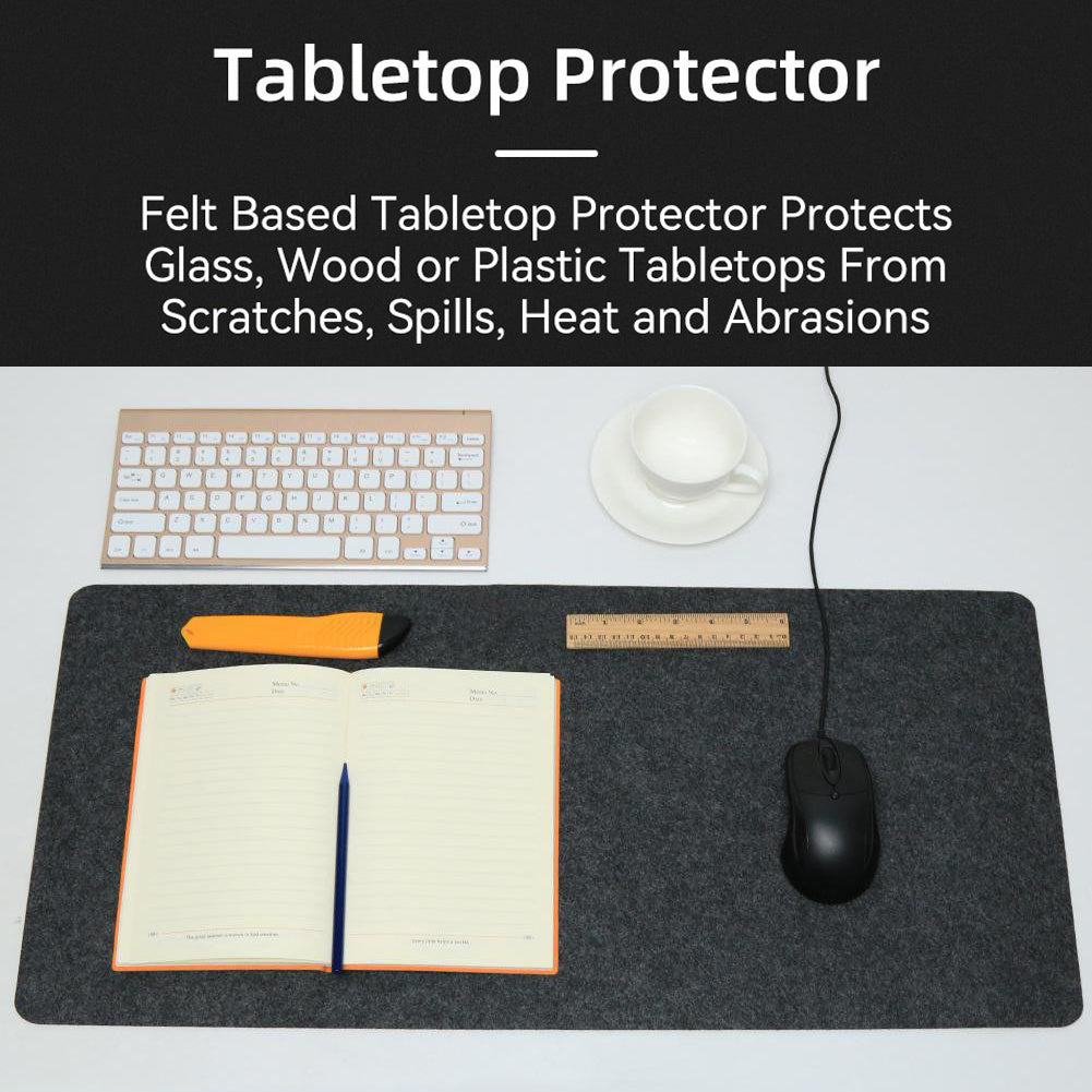 FeltGuard | Desk Pad | Non Slip Surface | 3 mm Thick Wool Felt | Protects Desk Surfaces and Keeps Workspace Sleek -