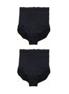 | Panties | High Waist | Seamless Triangle Design | Black S | Body Shaping Comfort -