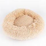 Calming Donut Dog Bed for Small & Large Pets | Round Plush Anti-Anxiety Pet Nest | Soft Vegan Fur Cat & Puppy Bed | Warm Self-Heating Cushion | 40–120cm - Animals & Pet Supplies > Pet Supplies > Pet Beds > Donuts