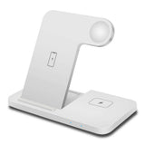 ZenCharge | Folding 3-In-1 Wireless Charger | 15W Fast Charge | Phone Watch Earbuds | Black | Space Saving Desk Accessory -
