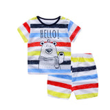BabyJoy | Cartoon Baby Tee Set | Soft Cotton | Cartoon Animal Stripe | 80-100 cm | Everyday Wear -