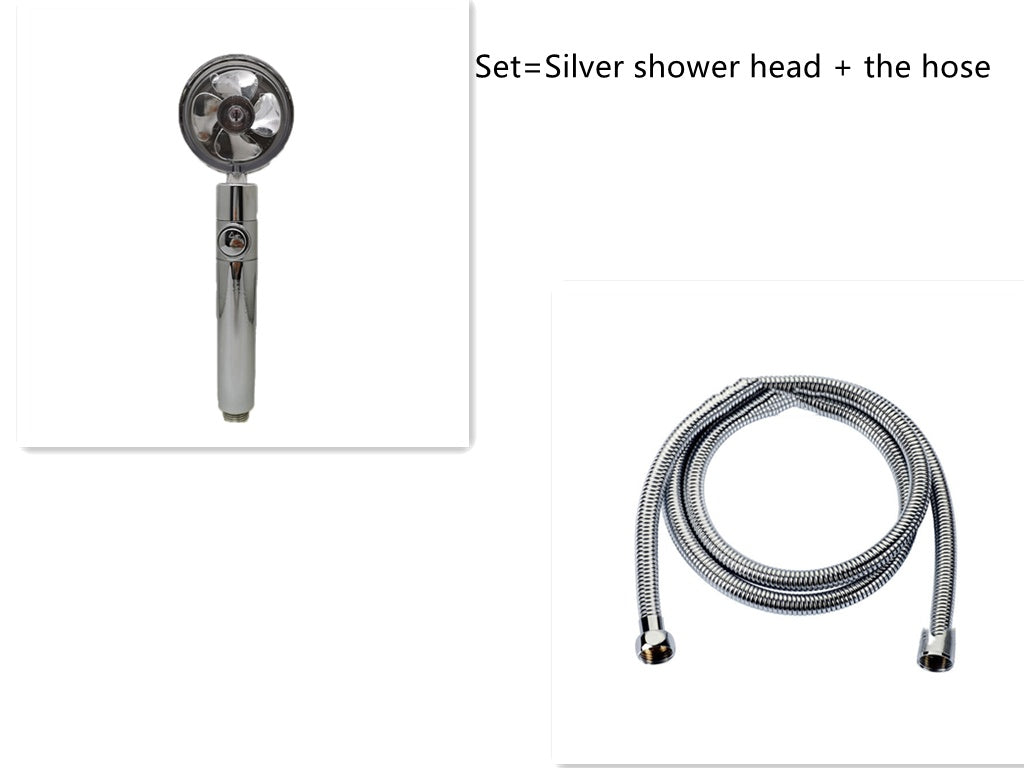 High-Pressure Water-Saving Shower Head | 360° Rotating Turbo Fan Spray Nozzle | ABS Pressurized Shower with Filter | Chrome Round Fixed Head - Hardware > Plumbing > Plumbing Fixture Hardware & Parts > Shower Parts > Shower Heads > Handheld Shower Heads