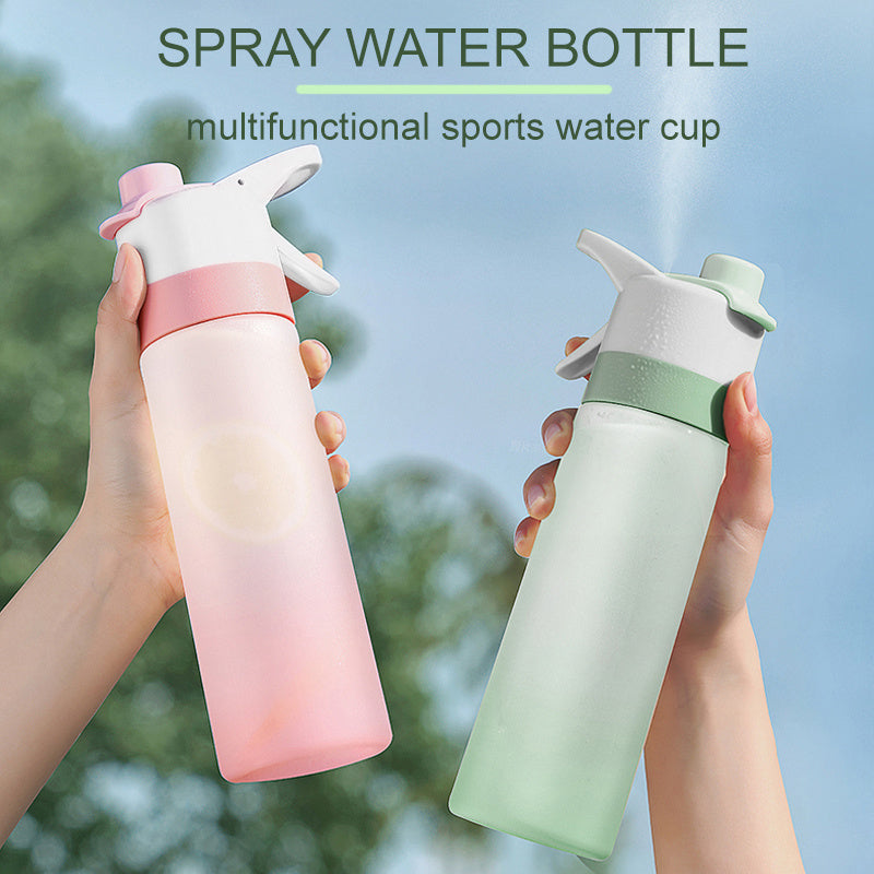 Large Capacity Spray Water Bottle | Leakproof Sports & Fitness Cup for Girls | Portable Travel Drinkware with Handle Strap | Wide-Mouth BPA-Free Plastic - Home & Garden > Kitchen & Dining > Food & Beverage Carriers > Water Bottles