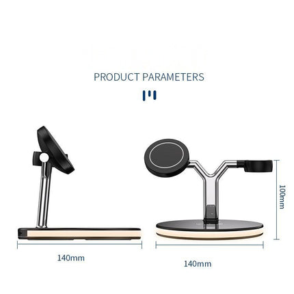 Compatible with Apple, 3 In 1 Magnetic Wireless Charger 15W Fast Charging Station For Magsafe Chargers