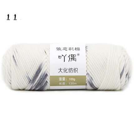 8 Strands Of Gradient Milk Cotton Wool Hand-knitted Medium Thick