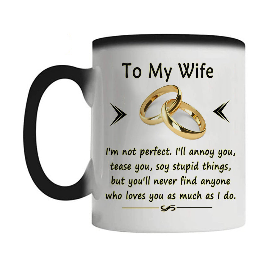 Meina | Mug Set | Color Change Mugs | Perfect Wedding Gift | Husband A And Wife C | 350ml Capacity -