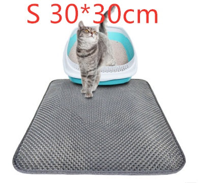 Honeycomb Cat Litter Mat | Waterproof Double-Layer Trap Pad | EVA Foam Urine-Proof Beehive Design | Easy-Clean Litter Catcher for Cats | S M L Sizes - Animals & Pet Supplies > Pet Supplies > Cat Supplies > Cat Litter > Cat Litter Box Mats