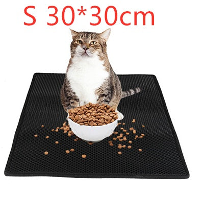 Honeycomb Cat Litter Mat | Waterproof Double-Layer Trap Pad | EVA Foam Urine-Proof Beehive Design | Easy-Clean Litter Catcher for Cats | S M L Sizes - Animals & Pet Supplies > Pet Supplies > Cat Supplies > Cat Litter > Cat Litter Box Mats