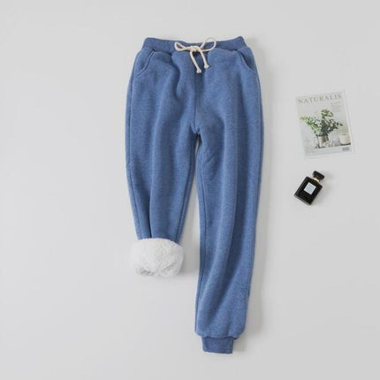 Lamb velvet padded sweatpants