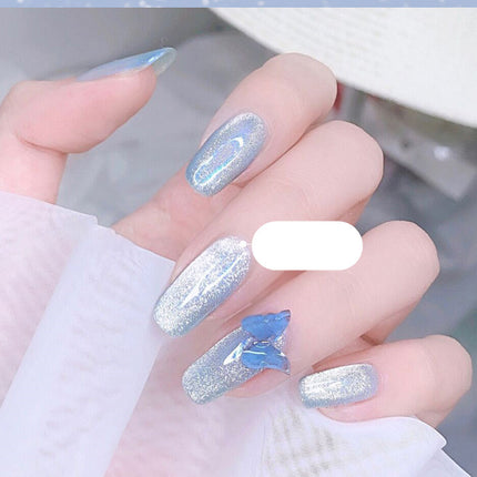 Milk Tea Crystal Stone Cat Eye Nail Polish