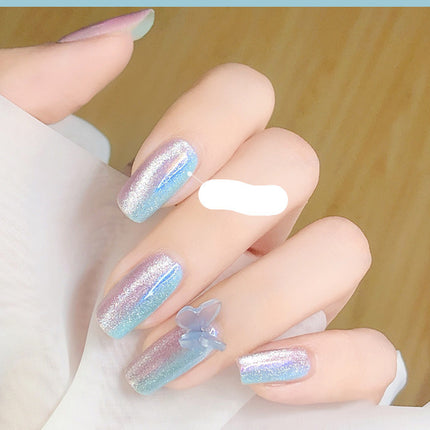 Milk Tea Crystal Stone Cat Eye Nail Polish