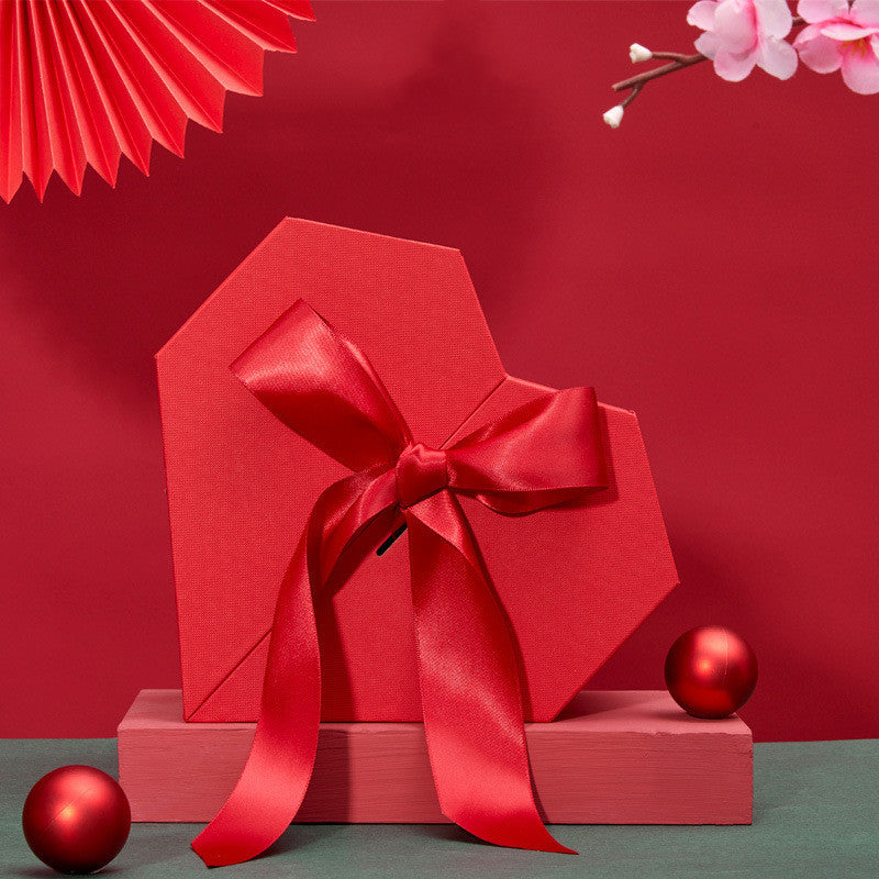 AmourJoy | Bridesmaid Box | Two Tone Cardboard | Elegant Gift Wrap | Red Pink 21x21x105 mm | Wedding Keepsakes -