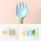 TinyBite | Silicone Baby Utensils Set | Bendable Design | Promotes Independent Eating | Soft Edges For Gentle Feeding -