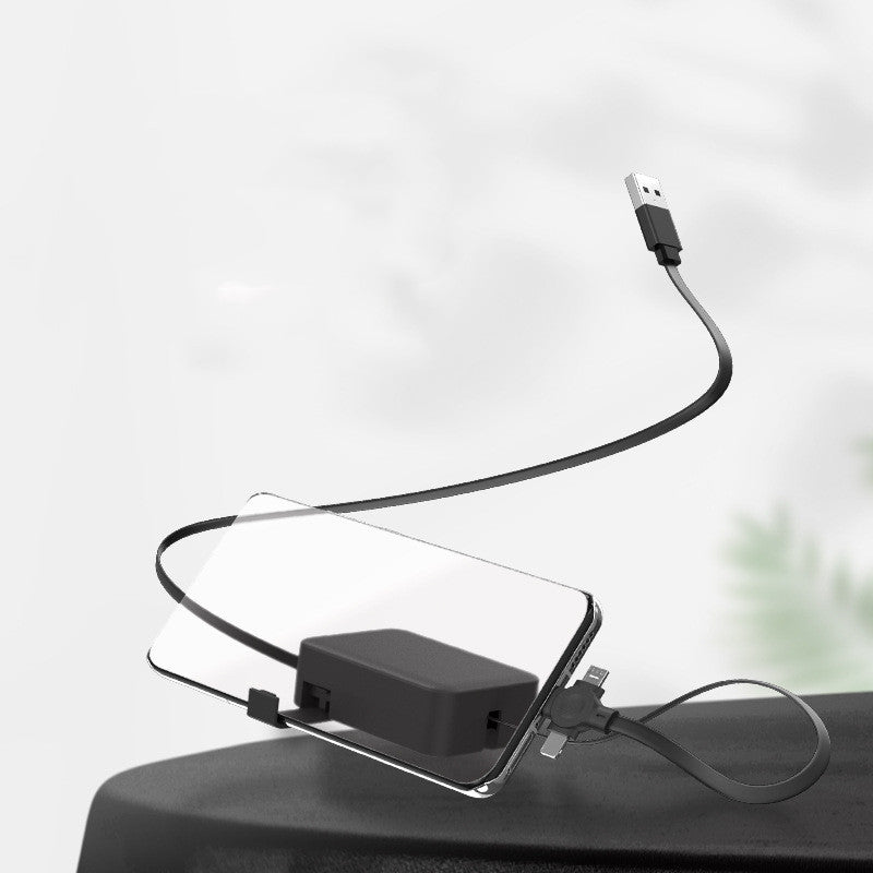 MacaronTech | 4in1 Usb Cable | Retractable | MultiConnector | Pastel Macaron | Charge And Sync On The Go -