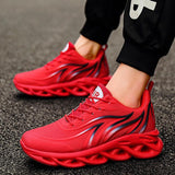 New Style | Running Shoes | Korean Mesh Upper | Breathable Fit | Red Black White, 39-46 | Durable Rubber Sole -
