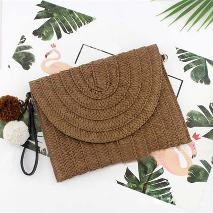 Ball Clutch Bag Messenger Straw Woven Bag
