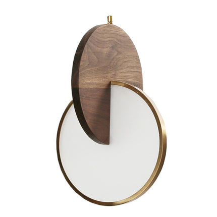 Long-line Light Atmosphere Walnut Solid Wood Chandelier