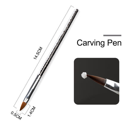 Nail Powder Acrylic System Kit Professional Nail Art Tool Set Contain Glass Cup Acrylic Liquid Extention Carving Manicure