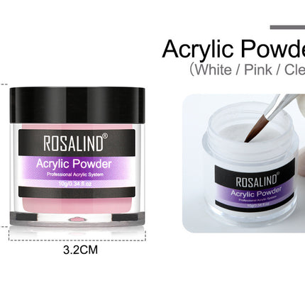 Nail Powder Acrylic System Kit Professional Nail Art Tool Set Contain Glass Cup Acrylic Liquid Extention Carving Manicure