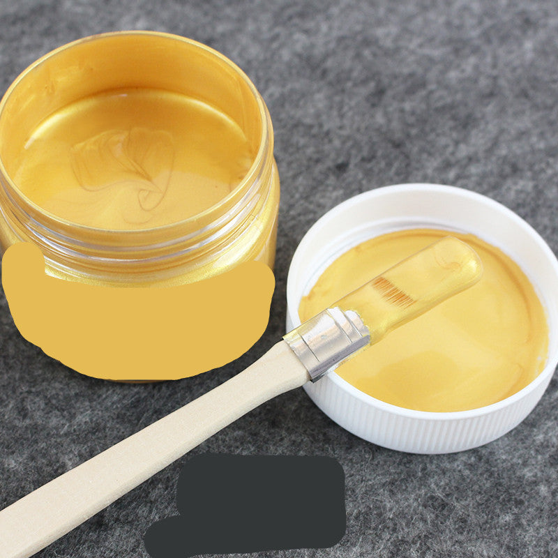 Yong Foil | Eco Friendly Wood And Furniture Paint | Water Based Acrylic | Low Odor Easy Use | Gold | Durable Finish -