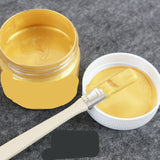 Yong Foil | Eco Friendly Wood And Furniture Paint | Water Based Acrylic | Low Odor Easy Use | Gold | Durable Finish -