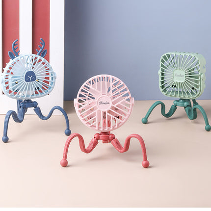 Stroller Fan Personal Portable Desk Handheld Baby Bed Car Seat Fan USB Rechargeable Fan Mini Stroller Accessories