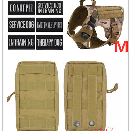 Military Tactical Dog Harness German Shepherd Adjustable Pet Dog Back