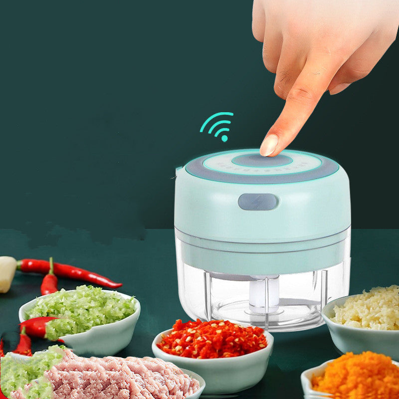 ChefEase | Mini Electric Garlic Chopper | USB Rechargeable | Effortless Garlic Masher | Sturdy Blades -