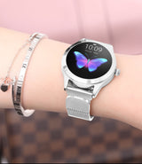 Heart Rate Monitoring Smart Bracelet | Sports Step Tracker Fitness Watch | Multi-Sport Mode Activity Tracker | Calorie & Distance Counter | Custom Dial Display | Stainless Steel Body | Long Battery Life - Apparel & Accessories > Jewelry > Smart Watches