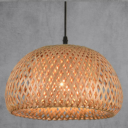 American Garden Bamboo Woven Chandelier Restaurant Southeast Asia Lamps