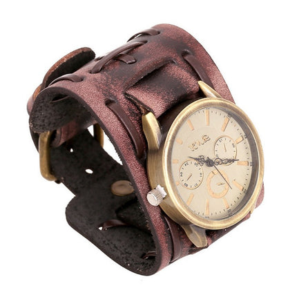 Accessories Foreign Trade Watches Retro Cowhide Watches Punk Watches Men'S Wrist Watches