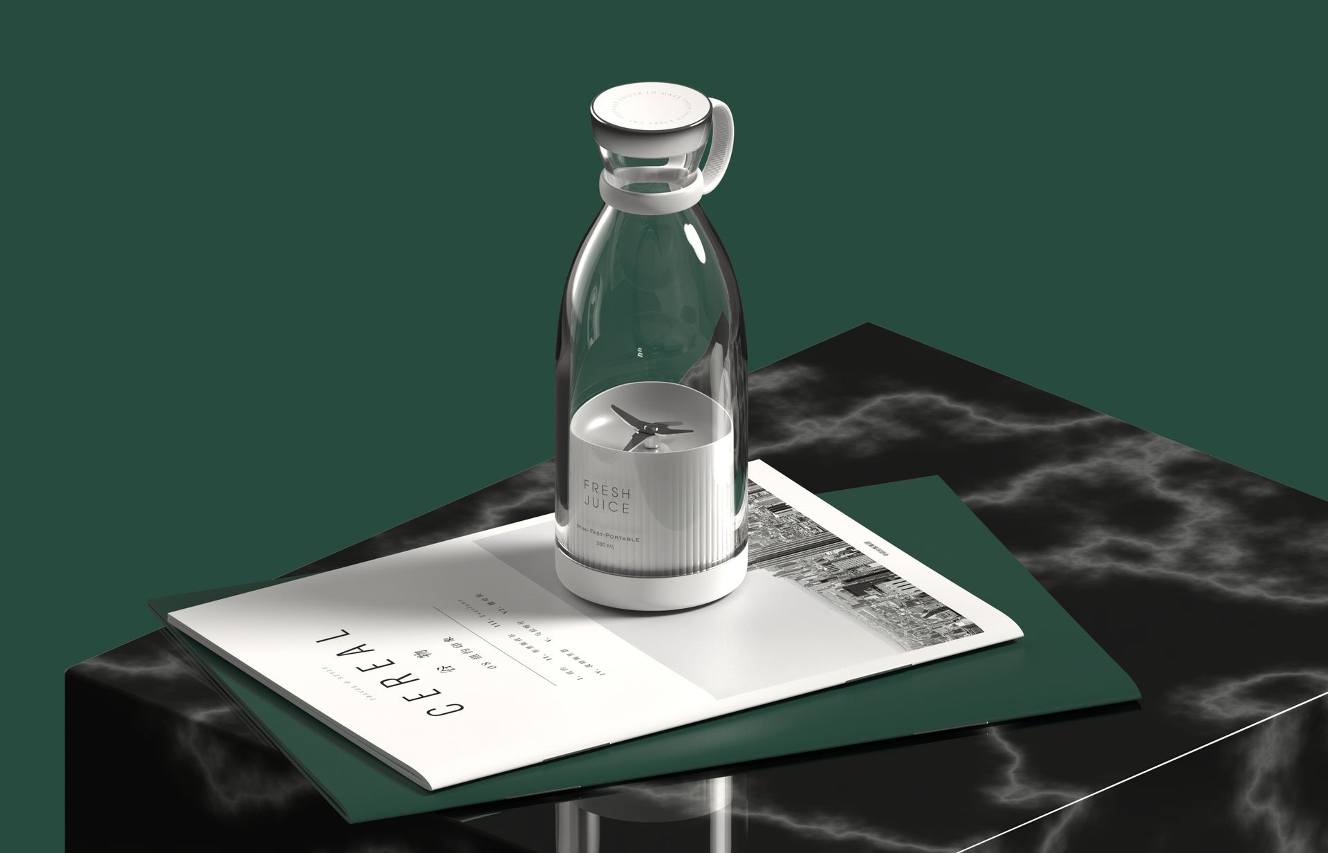 SmartBlend | Portable Blender | 350ml | Rechargeable USB | White | On The Go Smoothies -