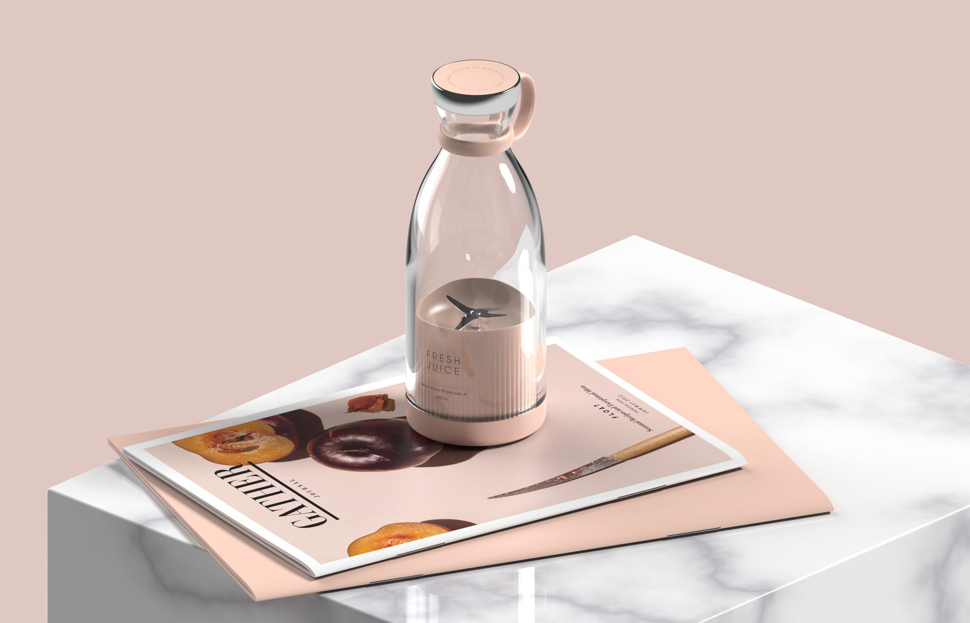 SmartBlend | Portable Blender | 350ml | Rechargeable USB | White | On The Go Smoothies -