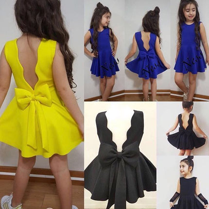 Children'S Clothing Summer Girls Sleeveless Halter Bow Girl Princess Dress Yp0265