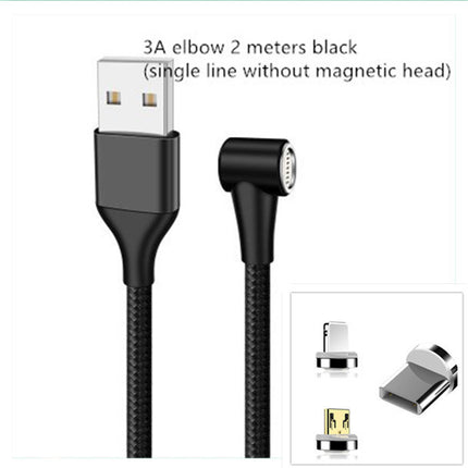 Compatible with Apple , Magnetic USB Cable Fast Charging Micro USB Type C Data Wire Cord Magnet Charger Mobile Phone Cable