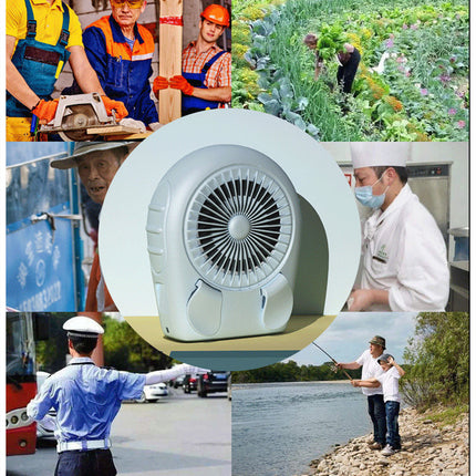 Small Carry-on Waist Hanging Fan, Rechargeable Mini Hanging Neck Fan