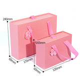 KnotBox | Gift Box | Knot Tie Design Drawer | Stylish Wedding Gift | Pink Black Cowhide | Customizable Drawer Styles -