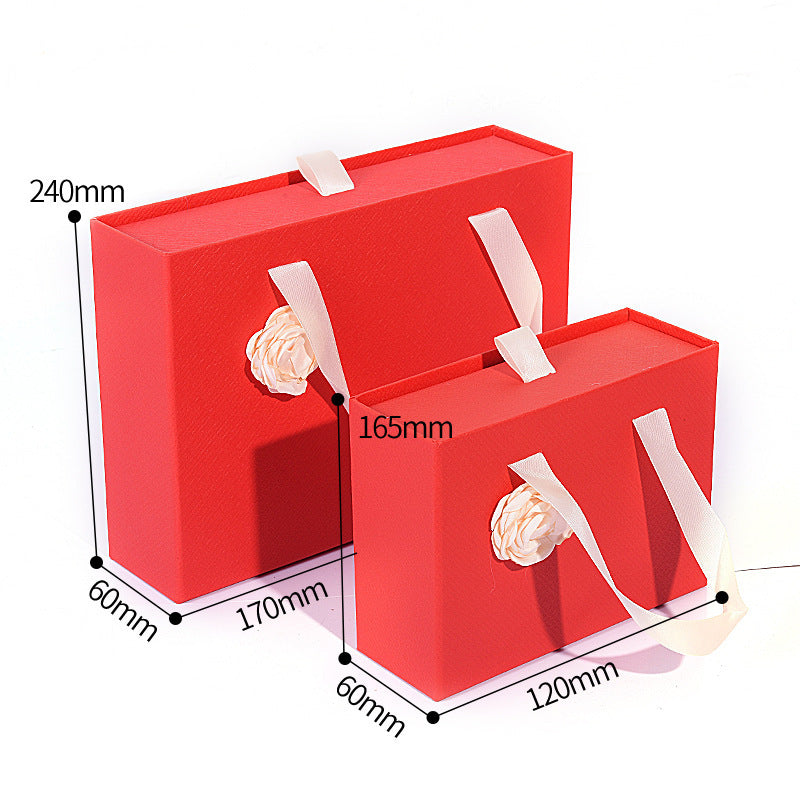 KnotBox | Gift Box | Knot Tie Design Drawer | Stylish Wedding Gift | Pink Black Cowhide | Customizable Drawer Styles -