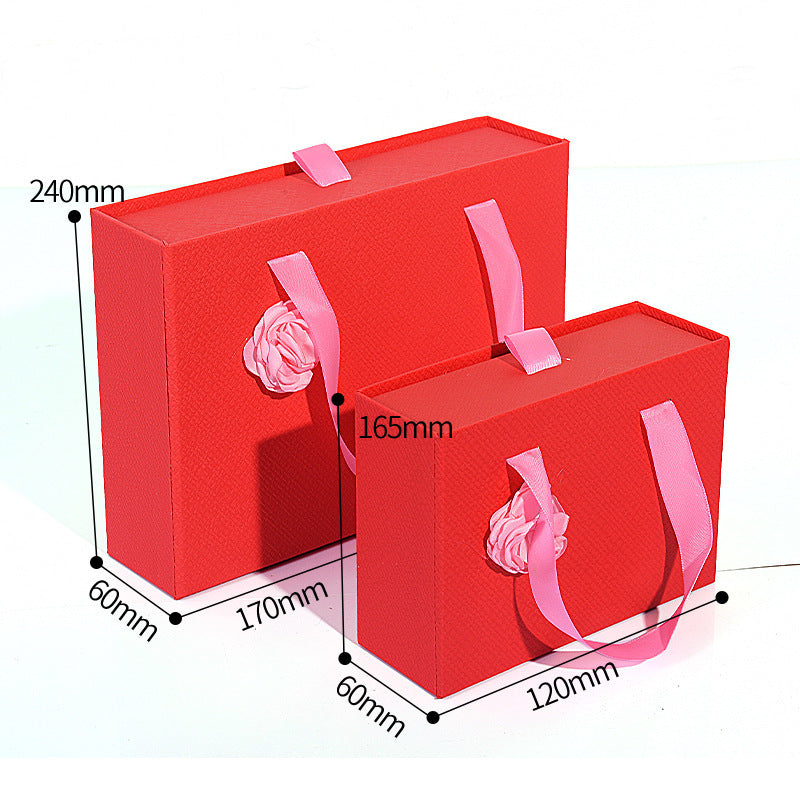 KnotBox | Gift Box | Knot Tie Design Drawer | Stylish Wedding Gift | Pink Black Cowhide | Customizable Drawer Styles -