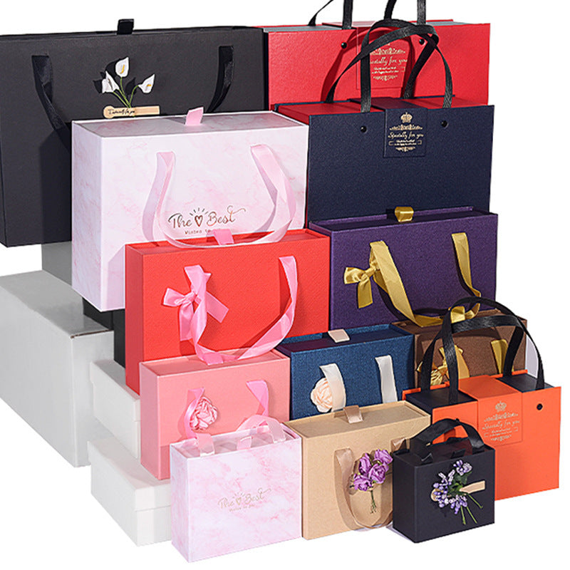 KnotBox | Gift Box | Knot Tie Design Drawer | Stylish Wedding Gift | Pink Black Cowhide | Customizable Drawer Styles -