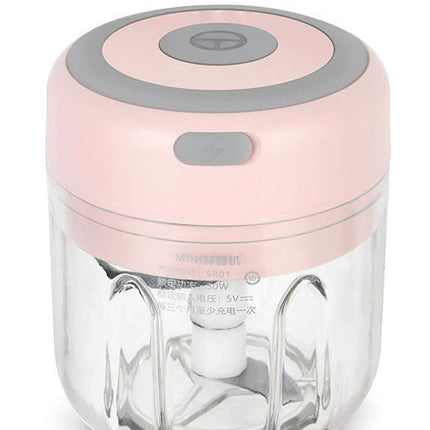 Mini Electric Garlic Chopper USB Charging Ginger Masher Machine Sturdy Durable Chili Vegetable Crusher Kitchen Tool