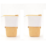 CozyCord | Corduroy Pencil Case | Corduroy And Polyurethane Leather | Retractable Design | Green | Compact Organizer -