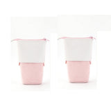 CozyCord | Corduroy Pencil Case | Corduroy And Polyurethane Leather | Retractable Design | Green | Compact Organizer -