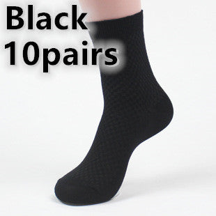Men’s Bamboo Fiber Business Socks | Breathable Anti-Odor Soft Crew Socks | Eco-Friendly Medium-Thickness Daily Wear | 5-Color Pack | Free Size 38-44 - Apparel & Accessories > Clothing > Socks > Crew Socks