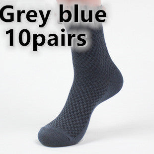 Men’s Bamboo Fiber Business Socks | Breathable Anti-Odor Soft Crew Socks | Eco-Friendly Medium-Thickness Daily Wear | 5-Color Pack | Free Size 38-44 - Apparel & Accessories > Clothing > Socks > Crew Socks