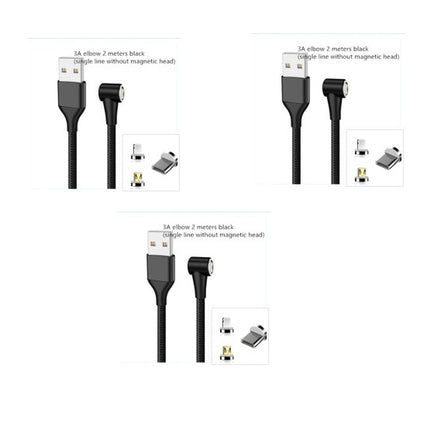 Compatible with Apple , Magnetic USB Cable Fast Charging Micro USB Type C Data Wire Cord Magnet Charger Mobile Phone Cable