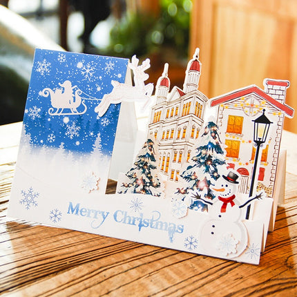 Christmas Card Wholesale Creative 3D Stereo Greeting Card Holiday Wish Card Kindergarten Handmade Greeting Card