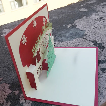 Christmas Card Wholesale Creative 3D Stereo Greeting Card Holiday Wish Card Kindergarten Handmade Greeting Card