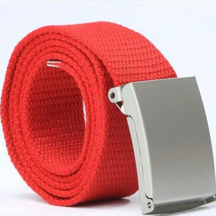 Candy-colored fashionable canvas belts for men and women