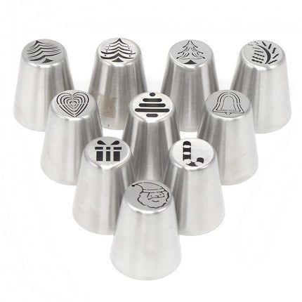 3 in one LIMITED EDITION CHRISTMAS STYLE Stainless Steel Cake Decorating Nozzle